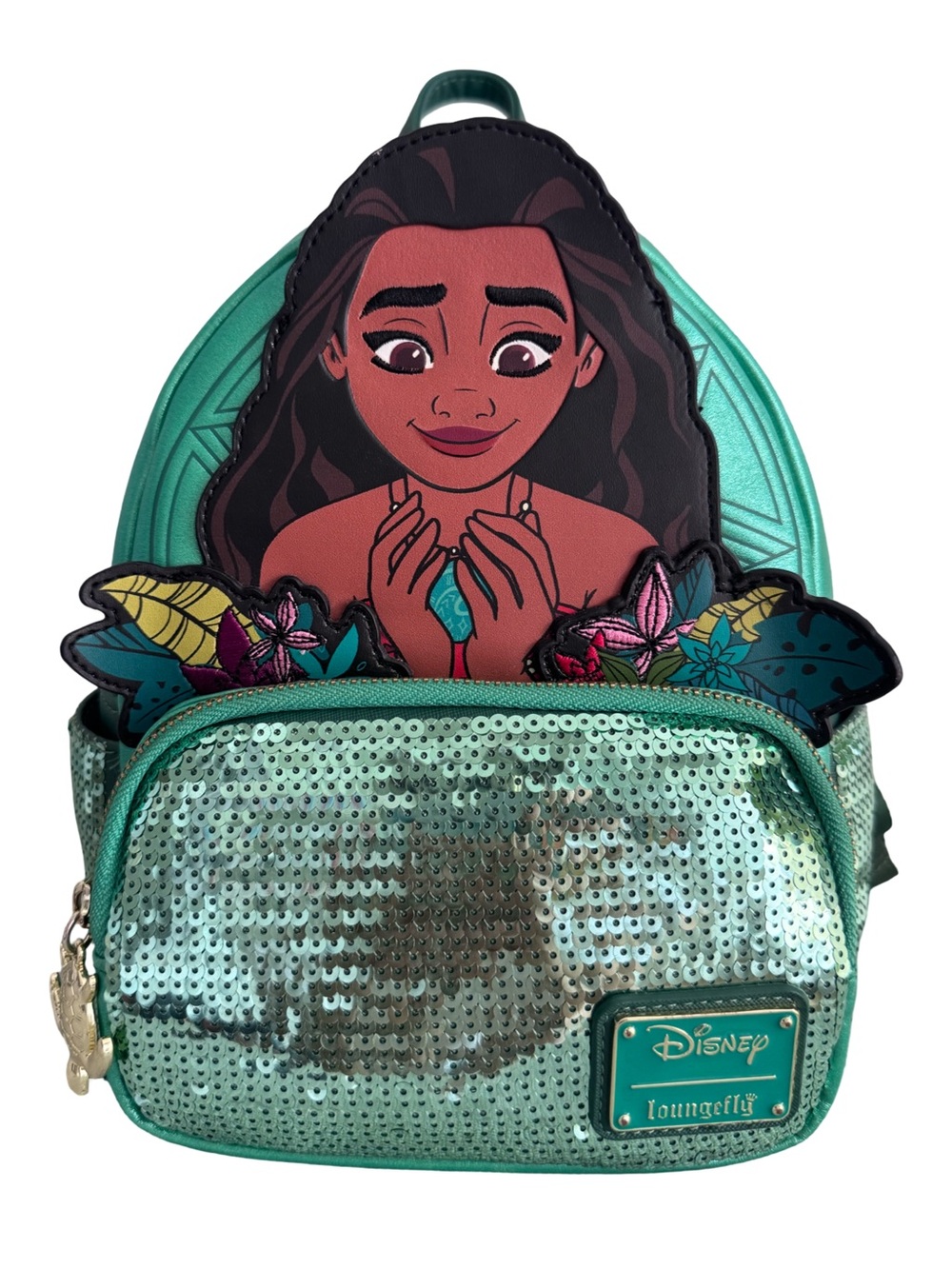 Loungefly Moana Heart Of Te Fiti Sequin Glow Mini Backpack